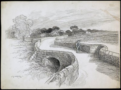 Swarkestone Bridge, Stanton By Bridge, Derbyshire door Charles George Harper