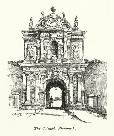 De Citadel, Plymouth door Charles George Harper