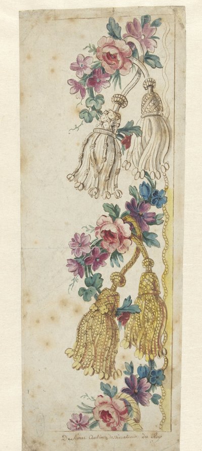 Ontwerp voor een geborduurde rand door Charles Germain de Saint Aubin