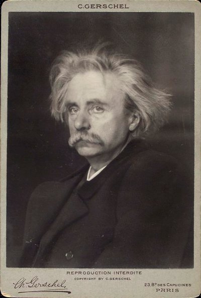 Edvard Grieg, Noorse componist en pianist, eind 19e of begin 20e eeuw door Charles Gerschel