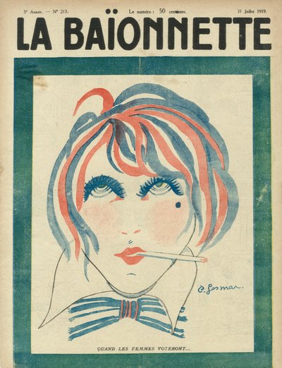 Omslag van de krant "La Baionnette" van 31 juli door Charles Gesmar