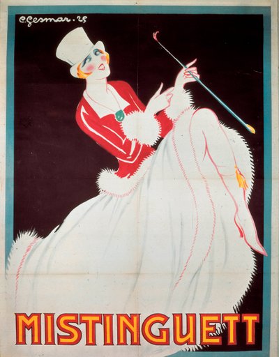 Poster van Mistinguett door Charles Gesmar