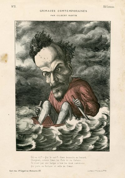 Hedendaagse Grimassen - Illustratie door Charles Gilbert-Martin (1839-1905): Rochefort Henri (1831-1913) - Zee door Charles Gilbert Martin