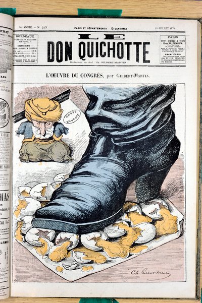 Omslag van Le Don Quixote, nummer 213, Satirique in kleuren door Charles Gilbert Martin