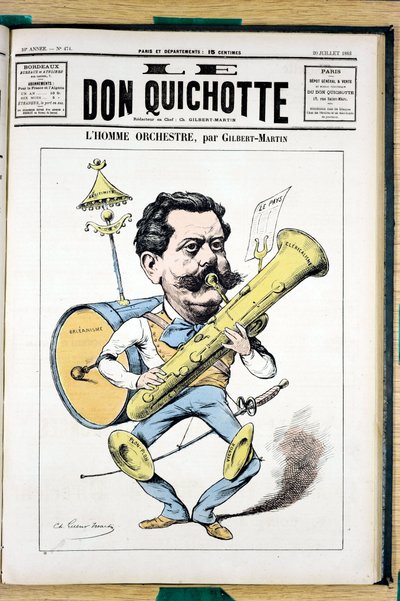 Omslag van "Le Don Quixote", nummer 474, Satirisch in kleuren door Charles Gilbert Martin