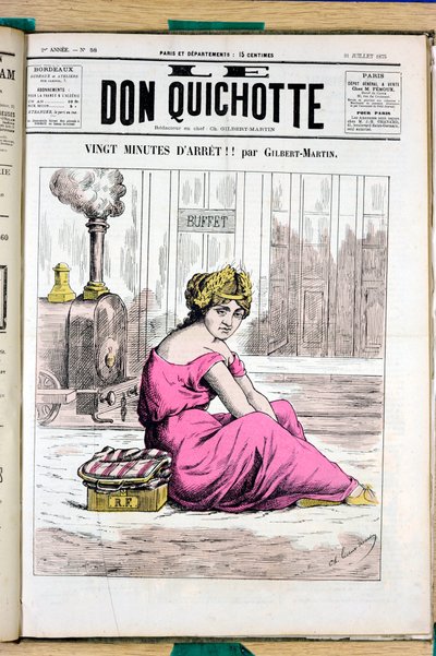 Omslag van Le Don Quixote, nummer 58, Satirique en Couleurs door Charles Gilbert Martin