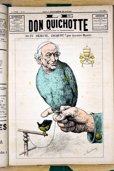 Omslag van Le Don Quixote, nummer 672, Satirisch in kleuren door Charles Gilbert Martin