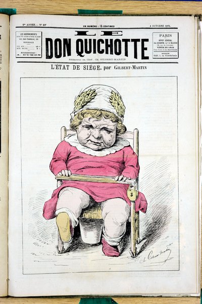Omslag van Le Don Quixote, nummer 67, Satirisch in kleuren door Charles Gilbert Martin
