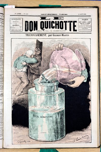 Omslag van Le Don Quixote, nummer 113, Satirisch in kleuren door Charles Gilbert Martin