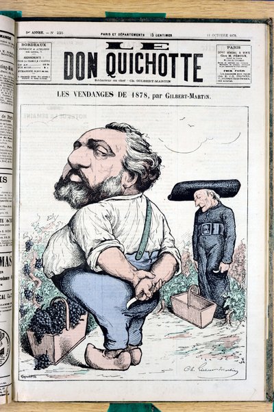 Omslag van The Don Quixote, nummer 225, Satirique en Colours door Charles Gilbert Martin