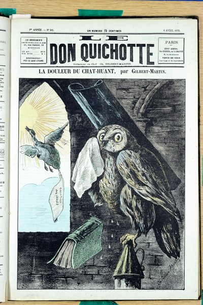 Omslag van "Don Quixote", nummer 94, Satirisch in kleuren door Charles Gilbert Martin