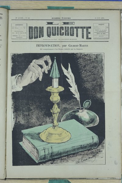 Illustratie van Charles Gilbert-Martin voor de omslag van Le Don Quixote, nr. 52 door Charles Gilbert Martin