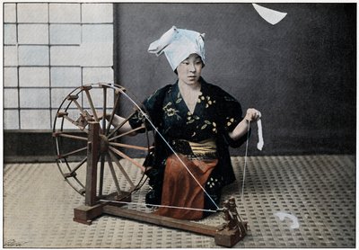 Spinnewiel, ca. 1890 door Charles Gillot