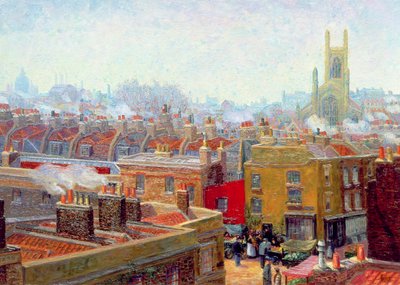 Een Hoek in Chelsea door Charles Ginner