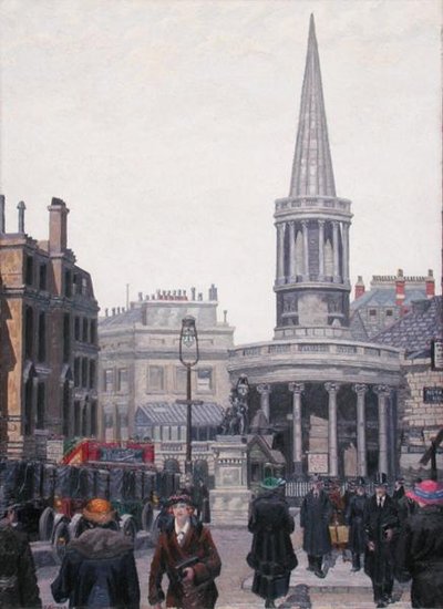 De Kerk van All Souls, Langham Place, Londen door Charles Ginner