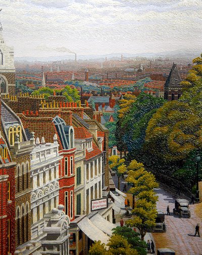 Uitzicht op Londen door Charles Ginner