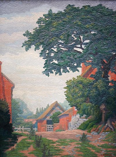 Woodlane Farm, Bearley door Charles Ginner