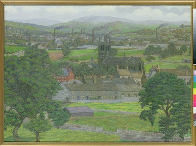 Yeadon Kerk, nabij Leeds door Charles Ginner