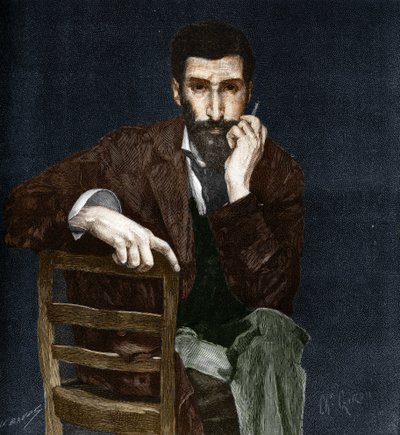 Portret van Pierre Savorgnan de Brazza (1852-1905), Franse ontdekkingsreiziger. door Charles Giron