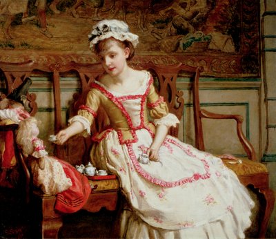 Het poppen theekransje door Charles Gogin