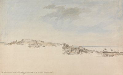 Lissabon vanaf het Klooster van St. Franciscus da Citadel door Charles Gore