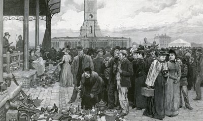 Een Londense kermisdag op de Metropolitan Cattle Market door Charles Green
