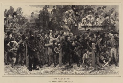 Hier komen ze!, de Derby, 1871, Op de Baan door Charles Green