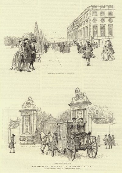 Historische aspecten van Hampton Court door Charles Green