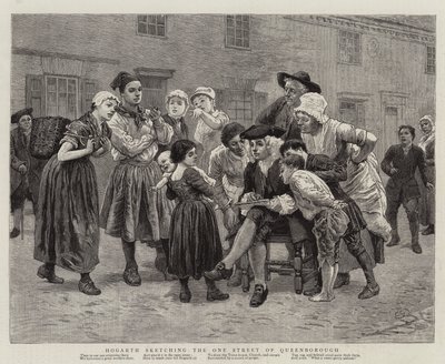 Hogarth schetst de enige straat van Queenborough door Charles Green