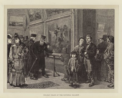 Vakantiemensen in de National Gallery door Charles Green