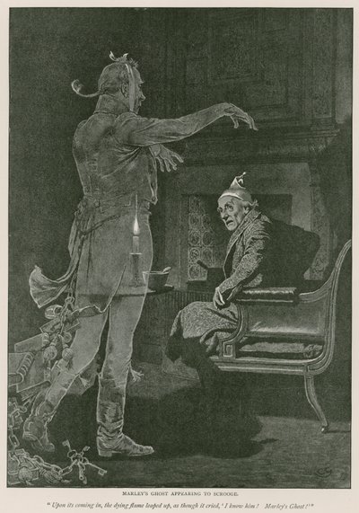 Illustratie voor A Christmas Carol door Charles Dickens door Charles Green