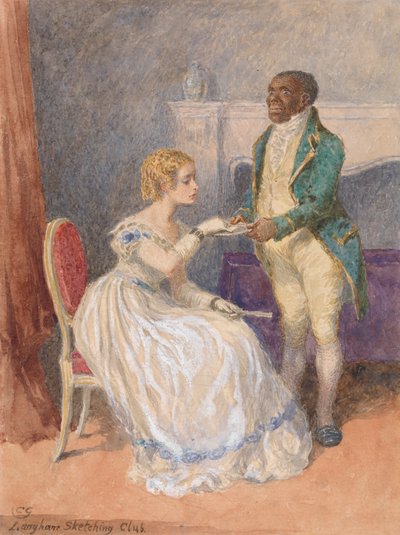 Het visitekaartje - onderwerp van de Langham Sketching Club door Charles Green