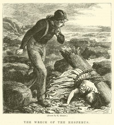 Het wrak van de Hesperus door Charles Green