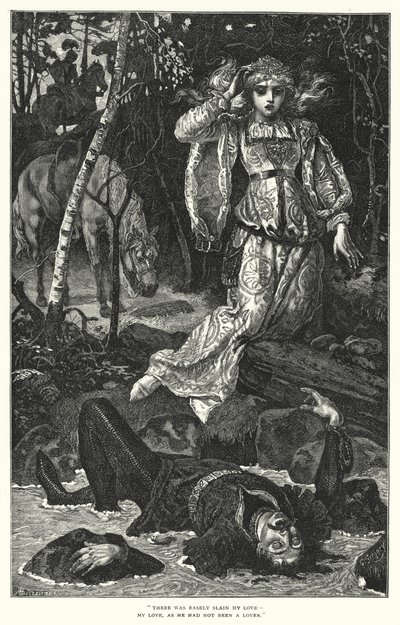 De heuvels van Yarrow (gravure) door Charles Gregory
