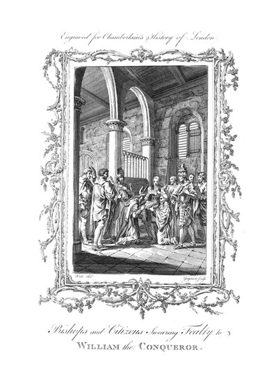 Bisschoppen en burgers zweren trouw aan Willem de Veroveraar, ca. 1770 door Charles Grignion