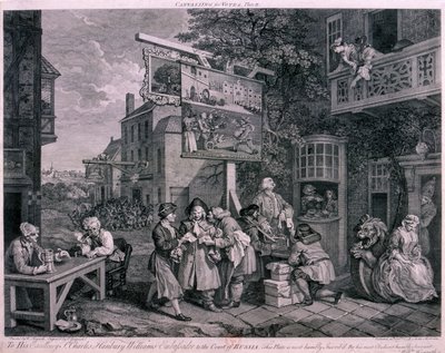 Stemmen werven, 1757 door Charles Grignion