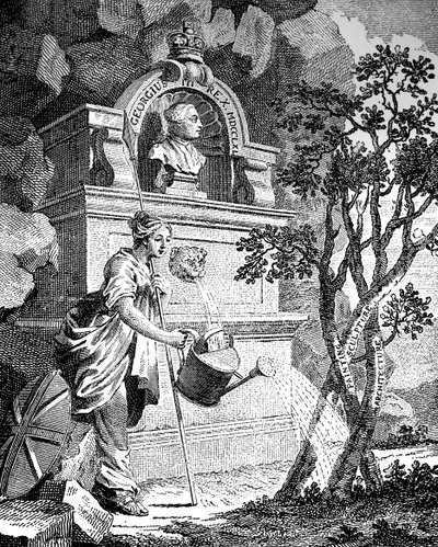 Frontispice voor de catalogus van de kunstenaar, ca. 1760s door Charles Grignion