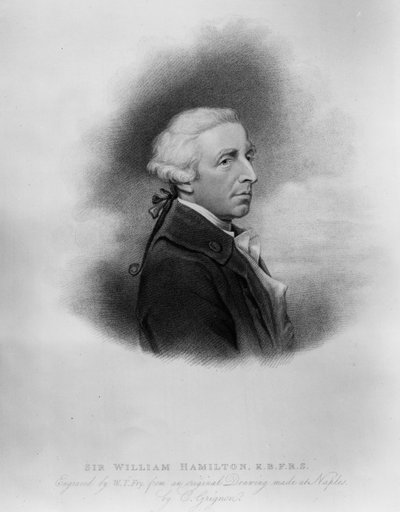 Sir William Hamilton, gegraveerd door William Thomas Fry, 1817 door Charles Grignion