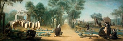 De Karmelietessen in de tuin, 18e eeuw door Charles Guillot
