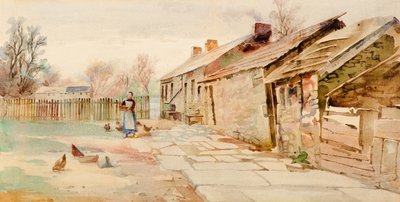 Oude huisjes door Charles Gustav Louis Phillips