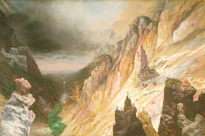 Lower Falls, Grand Canyon van de Yellowstone River, 1886 door Charles H. Chapin