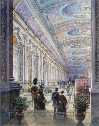 Uitgebreid Station Interieur, 1883 door Charles H. Driver