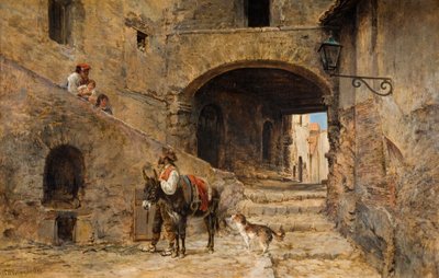 Anticoli Corrado op de Sabijnse bergen, 1883 door Charles H. Poingdestre