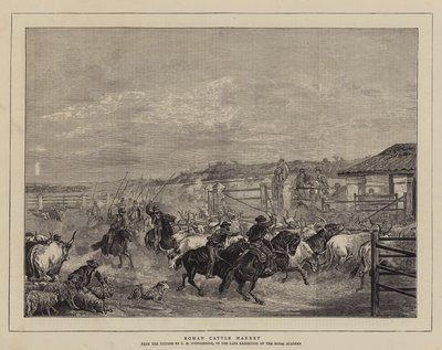 Romeinse veemarkt door Charles H. Poingdestre