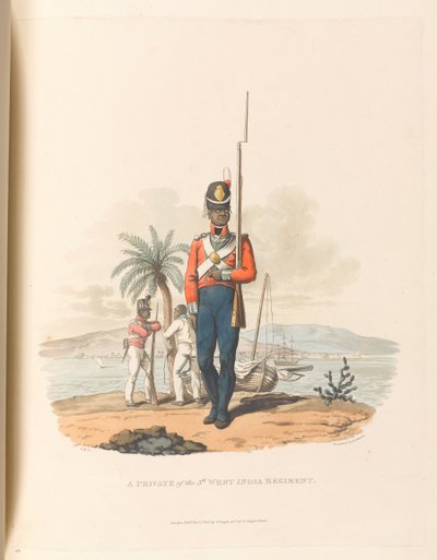 Een soldaat van het 5e West-Indische Regiment door Charles Hamilton (after) Smith