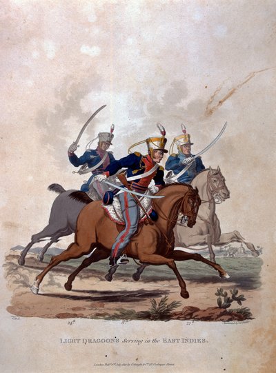 Light Dragoons dienend in Oost-Indië, uit 