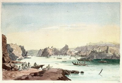 Muscat kreek (Oman) door Charles Hamilton Smith