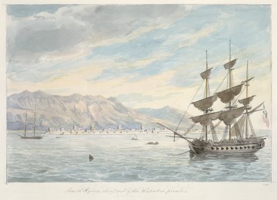 Ras el Kijma, belangrijkste haven van de Wakabee piraten, c.19e eeuw door Charles Hamilton Smith