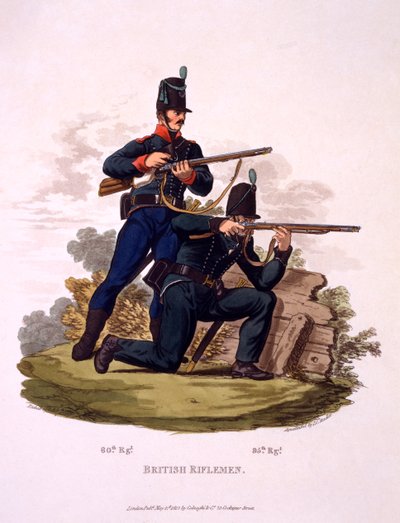 Uniform van Britse schutters (60e en 95e regimenten), uit 