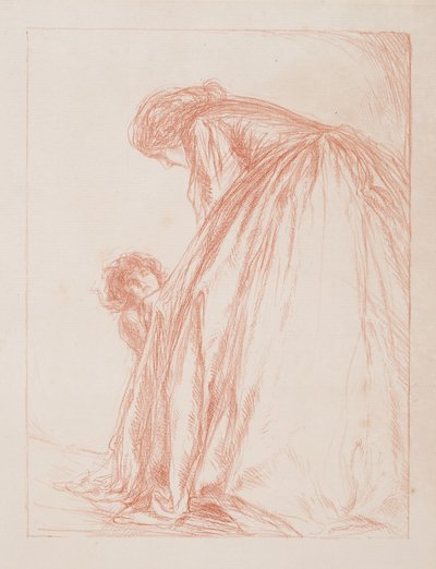 Moeder en kind door Charles Haslewood Shannon